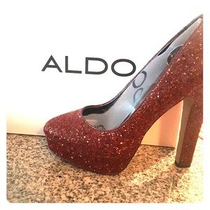 Aldo Red Glitz Pumps